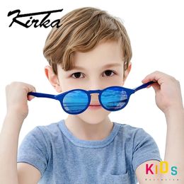 Flexibla polariserade barn solglasögon barn blå solglasögon i 7-12 år baby flickor pojkar glasögon tr90 uv400 glasögon barn 240412