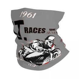 Fashion Face Masks Neck Gaiter Isle Of Man TT 1961 Motorbike Bandana Neck Cover Motorcycle Racing Balaclavas Wrap Scarf Cycling Running Men Adult Breathable Y240425