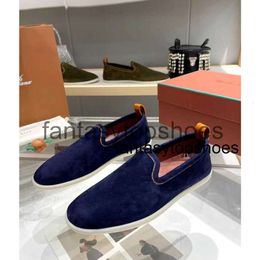 Loro Piano LP Round 2023 New Head Flat Light and Comfortable Single Shoes Casual Slip on Lazy Slip-on shoe Mens Shoes Shoes QIUP