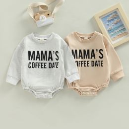 One-Pieces Citgeett Spring Toddler Baby Girls Boys Bodysuit Letter Print Casual Long Sleeve Sweatshirt Jumpsuit Fall Clothes