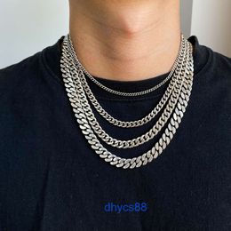 3mm 925 Sterling Silver Jewellery Hand Braided Hemp Rope Male Necklace Cuban Link Chains for Men and Women