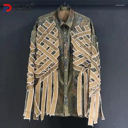 Men's Casual Shirts PFHQ Ice Silk Cool Summer Long Sleeved Chinese Vintage Sun Protection Light Luxury Print Personality Tops 21Z4529