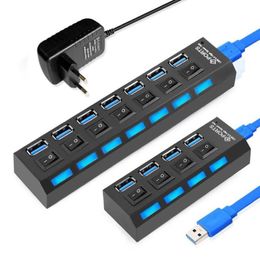 Hubs USB 3 0 HUB 2 0 Multi Splitter 3 Hab Use Power Adapter 4 7 Port Expander PC Computer Accessories2319