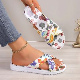 Women Sandals Orthopedic Wedge Heels Summer Fashion Buckle Shoes for Beach Flip Flops Zapatos De Mujer 240412