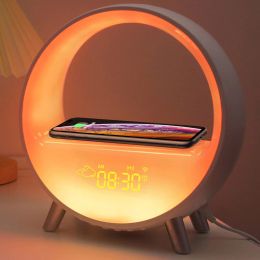 Accessories Smart LED Simulated Sunset Wake Up Light Electronic Alarm Clock Bluetooth Speaker Bedside Atmosphere Night Light Home Decor