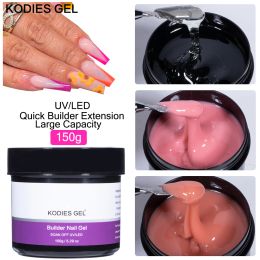 Gel KODIES GEL 150g Builder UV Nail Gel Polish Camouflage Clear Opal Jelly Poly Gellak for Nails Extension Sculpture Manicure Salon