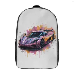 Backpack Ultimate Sports Car Grafitti Psychadelic Kawaii Backpacks Boy Girl Travel Lightweight School Bags High Quality Rucksack