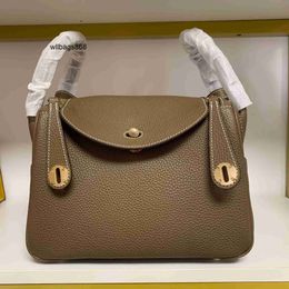 Women Handbag L Linndies new 26cm wax line genuine leather single shoulder medicine pillow Doctor womens bag style