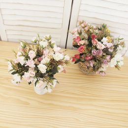 Decorative Flowers 30cm Rose Artificial Flower Silk Bouquet For Wedding Home Decoration Outdoor Christmas Birthday Gift DIY Fake Arrangement