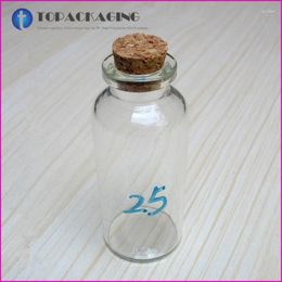 Storage Bottles 300PCS 25ML Glass Bottle With Cork Lid Cosmetic Test Vials Empty Perfume Packing Small Essence Oil Container Serum