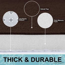 Bath Mats Olanly Home Bath Mat Coral Fleece Bathroom Carpet Water Absorption Non-slip Memory Foam Absorbent Washable Rug Toilet Floor Mat