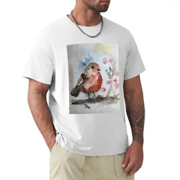 Men's Polos Sweet Robin T-Shirt Tees Aesthetic Clothes Men