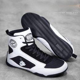 Boots Professional Wrestling Boots for Men Women Black White Boxing Shoes Unisex Breathable Gym Shoes Men Brand Wrestling Shoe Big Boy