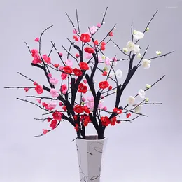 Decorative Flowers 1 Pcs Silk Plum Branches Blossom Plants Artificial Fake Floral For Home Wedding Decoration Accessories 90 Cm