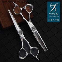 Hair Scissors Titan 6 inch thinning cut style tool stainless steel hair scissors salon hairdressing 240112 Q240425