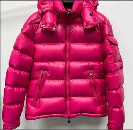 Women Mens Classic Down Coats Winter Puffer Jackets Top Quality Designer Parka Women Casual Coat Unisex Outerwear Warm Feather jacket clothing rose Red