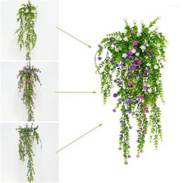 Decorative Flowers Artificial Hanging Plants Like Real Ivy Plant Simulation Fake For Farmhouse Garden Bedroom Wall Decoration