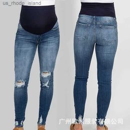 Maternity Bottoms 2023 New Summer Autumn Fashion Pants Maternity Jeans High Waist Belly Skinny Pencil Pants Clothes for Pregnant Women PregnancyL2404