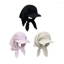 Berets Sunproof Simple Baseball Adjustable Sunscreen Hat With Headscarf Casual Hiphop Cycling For Boy Girls Unisex