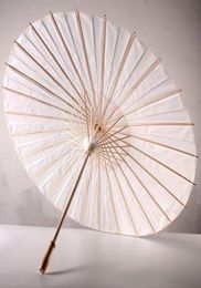 Bridal Wedding Parasols White Paper Umbrellas Beauty Items Chinese Mini Craft Umbrella Diameter 60pcs2535192
