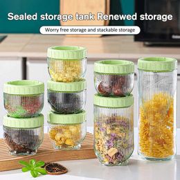 Food Savers Storage Containers 3/6-piece sealed storage can cat claw dry product bean stacked portable packaging kitchen food H240425