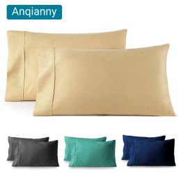 Pillow Pillow Cases Set of 2 with Envelope Closure Breathable Pillow Cover for Bed Sleeping, Standard/Queen/King Size, 20x30'', 20x26''