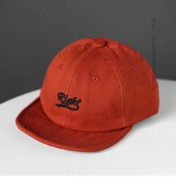 Ball Caps Short Brim Soft Top Cotton Baseball Cap Womens American Retro Small Peaked Mens Street Ins Fashion H240425