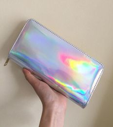 Women Wallets Female Cute Silver Laser Leather Purse Ladies Fashion Money Bags4637794