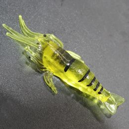 new 4/10PCS Fake Shrimp Road Bait with Hooks Small Grass Shrimp Glow-in-the-dark Soft Bait Small Shrimp Fake Bait Fishing LuresGlow Shrimp Bait Set
