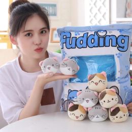 Toys 8pcs small Soft Cat Plush toys in A Bag Snack Toy Throw Pillow Soft Cartoon Animal Stuffed Doll for Girlfriend