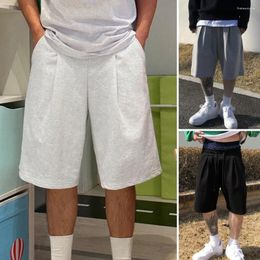 Men's Shorts Summer Cotton Soft Knee Length Solid Gray Customized Cargo Short High Quality Casual Gym Sports Trunks