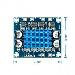 Digital Stereo Audio Power Amplifier Board for 2024 TPA3110 XH-A232 with 30W+30W 20 Channel Output and DC 8-26V Input Supported at 3A