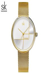 Shengke Gold Watch Women Watches Ladies Milan Mesh Steel Women039s Bracelet Watches Female Clock Relogio Feminino Montre Femme38886635