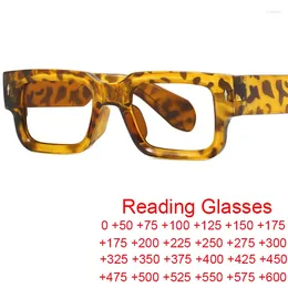 Sunglasses Vintage Men Square Blue Light Blocking Reading Glasses Women Brand Designer Leopard Small Frame Presbyopia Magnifying Eyeglasses
