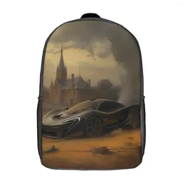Backpack Powerful Sports Car Gothic Mystic Workout Backpacks Girl Fun High School Bags Colorful Pattern Rucksack