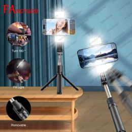 Sticks FANGTUOSI Bluetooth Handheld Gimbal Stabiliser Mobile Phone Selfie Stick Holder Adjustable,Portable With Light For Smartphone