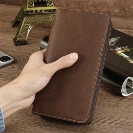 Mat Highend New Clutch Bag Genuine Leather Men's Cowhide Business Retro First Layer Cowhide Popular Fashion Men's Wallet