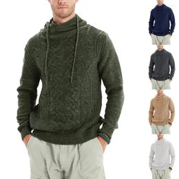 Men's Jackets Autumn/Winter Half High Neck Sweater Long Sleeve Slim Fit Knitted Top Fashion Coat