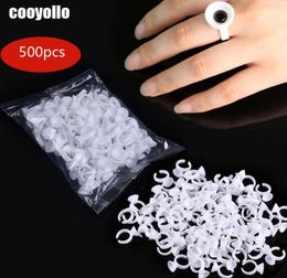 Disposable Microblading Pigment Glue Rings Tattoo Ink Holder 500pcs S M L Eyebrow Makeup Accessories Eyelash Extension Glue Cups1796615