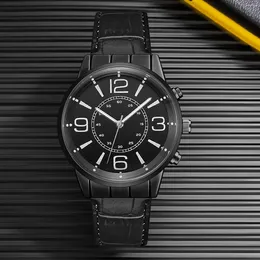 Wristwatches Simple Casual Men Wristwatch 2024 Arrival Top Quality Leather Band Quartz Watch Sport Relogio