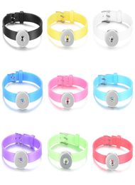 10pcspack Noosa Jewelry Candy Color Silicone Bracelet 20cm Fit 18mm Snap Buttons DIY Snap Jewelry for Child NN7138342367