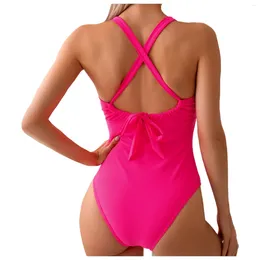 Women's Swimwear Sexy Backless Solid Colour Explosion Thin Bikini Swimsuit Bayan 2024 Women