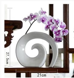 set High Quality Fashion Vases Europe Ceramic Vase for Home Decor Tabletop Vase 3 color choose LH022187952