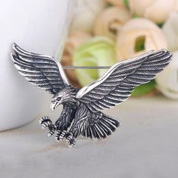 Brooches Antique Silver Color Jewelry Flying Eagle Brooch Men Bird Pins