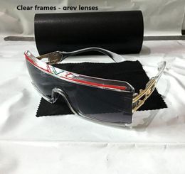 Brand sunglasses Man big face sunglasses rectangular glasses Contains a black leather box Clear grey sunglasses3761899