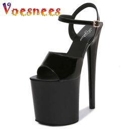 Mostra le donne scarpe estive tacchi sexy piattaforma color sandals ragazza scarpa per club per feste 13 15 17 cm di altezza