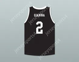 CUSTOM Name Mens Youth/Kids GIANNA 2 MAMBA BALLERS BLACK BASKETBALL JERSEY VERSION 4 Stitched S-6XL