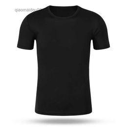 Men's T-Shirts Summer Men New High Quality Casual Quick-Dry Round Neck Short Sleeve Sport T-Shirt Male Gym Jerseys Breathable Running TopsL2404