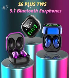 S6 PLUS True Wireless Earphone 8D Stereo 51 Bluetooth Earphones Digital Display noise reduction waterproof Earbuds Headset MQ208532267