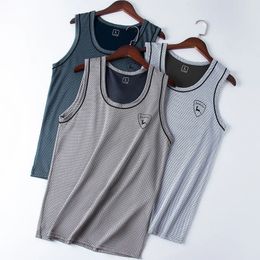 Mens Underwear Sleeveless Tank Top Solid Muscle Vest Undershirts O-neck Sport T-shirt mens vest bodybuilding Mens tank top 240425